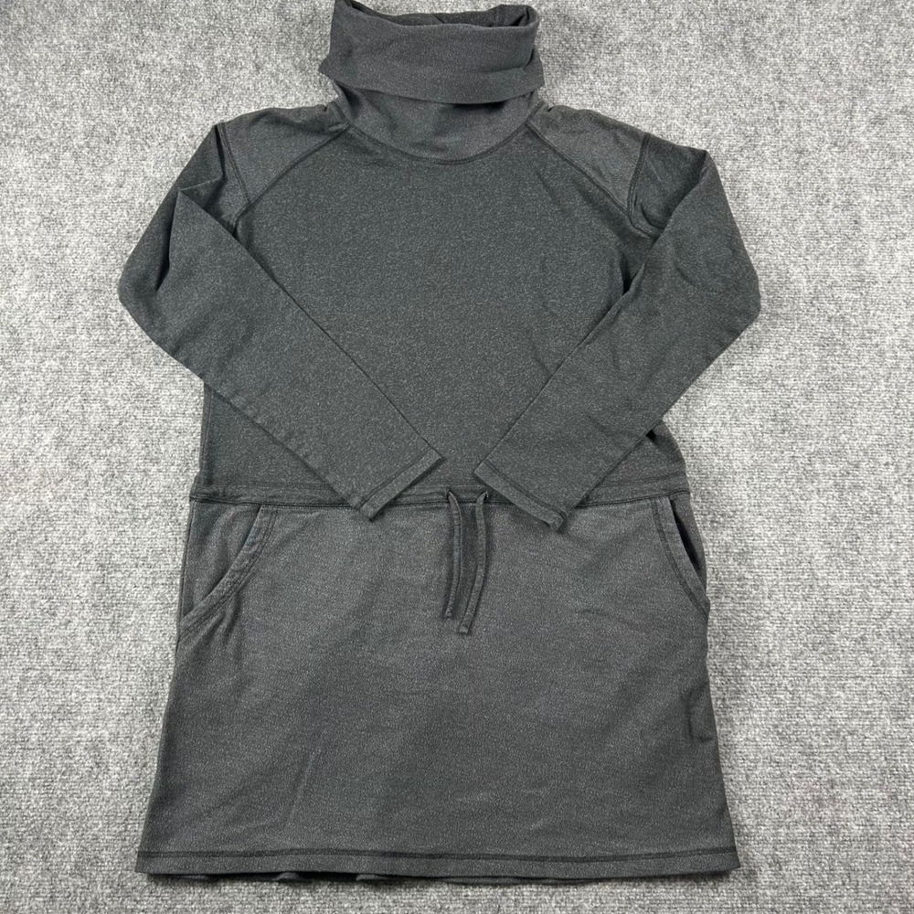 Mountain Hardwear Dress Womens XL Gray Cowl Neck Drawstring Waist Pockets OL0177